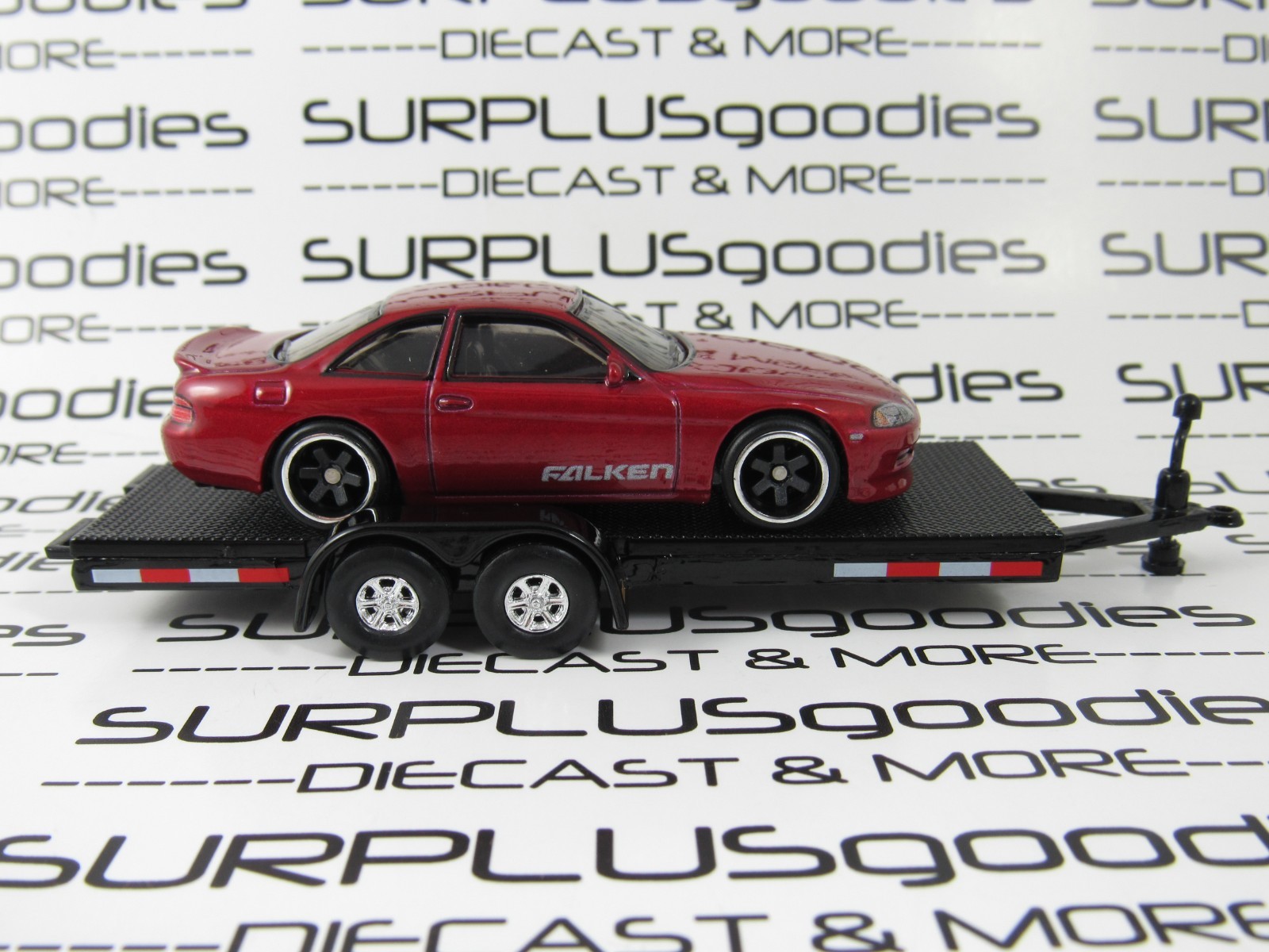 Hot Wheels 1:64 LOOSE Track Day: Dark Red 1996 TOYOTA SOARER JZZ30 w/Car Trailer