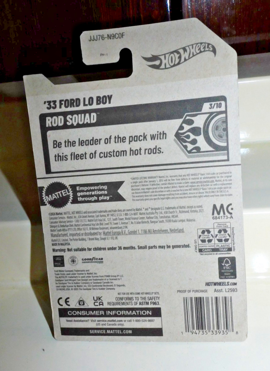 HOT WHEELS 2026 #119 ’33 FORD LO BOY
