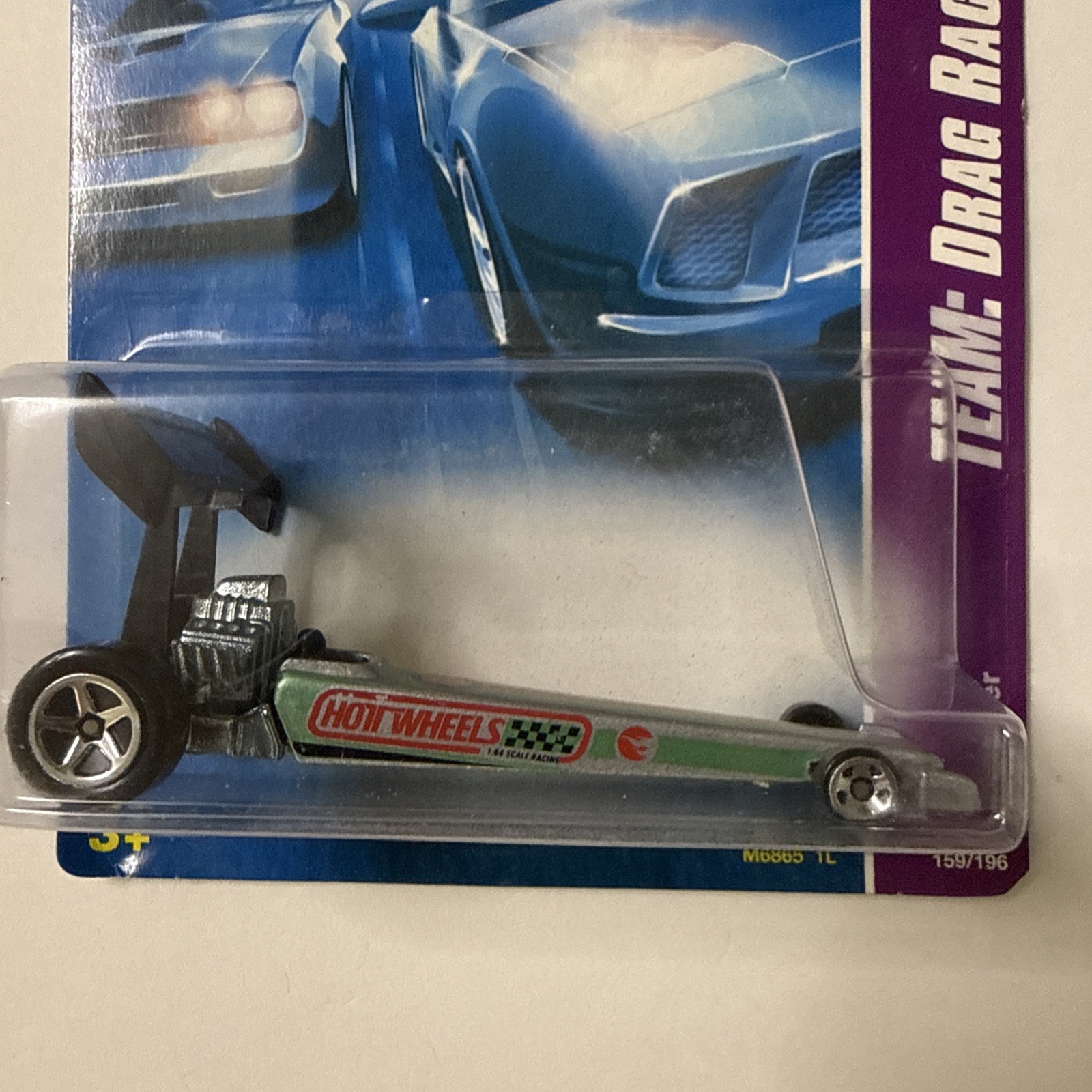 Hot Wheels 2008 Team Drag Racing DRAGSTER (Silver) 159/196 w/ 5SP Unpainted Base