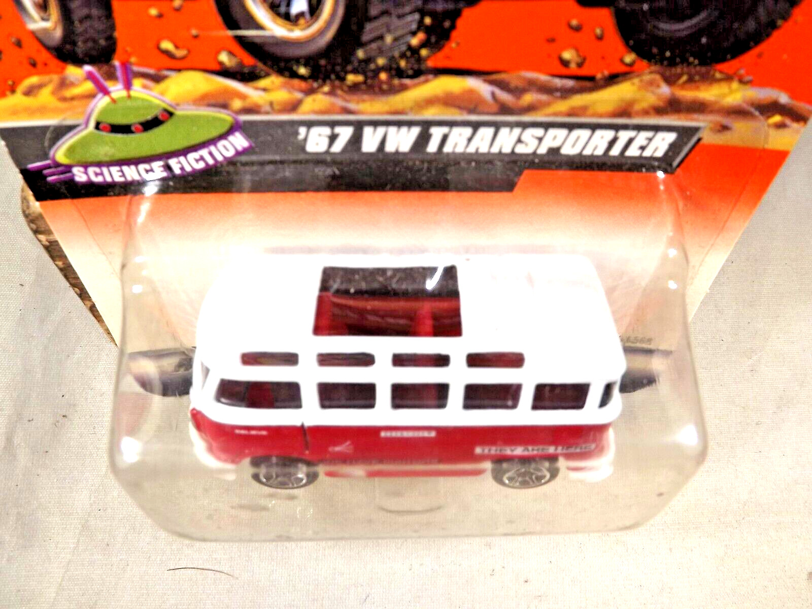 1999 Matchbox #64 Science Fiction Series 13 ’67 VW TRANSPORTER White-Red w/5 Sp