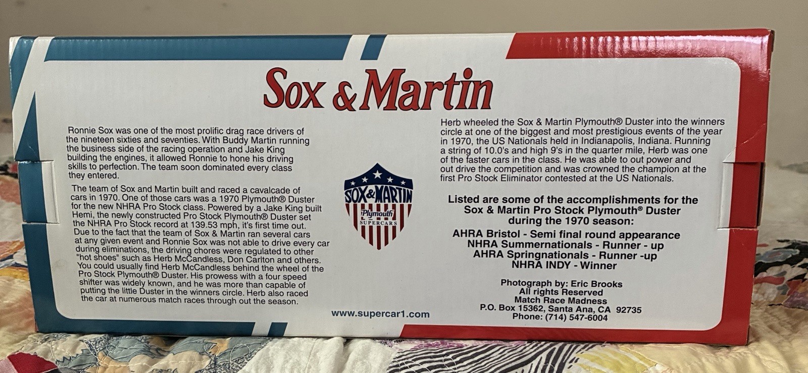 1/18 Ertl 1970 Plymouth Duster Sox and Martin by Supercar Collectibles