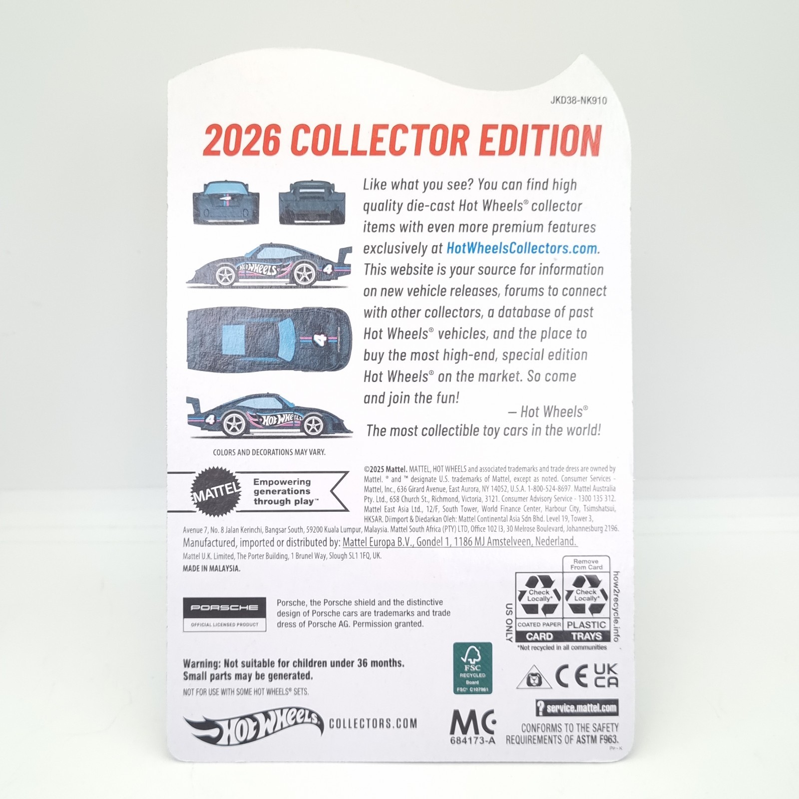 Hot Wheels 2026 Collector Edition ’78 Porsche 935/78 Mail In W/ Protector