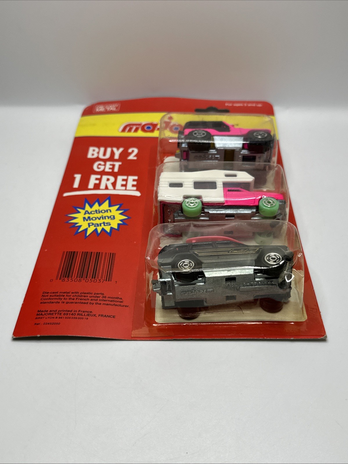 3 Pack Of Majorette Diecast With Jeep 4 X 4 Renegade Removable Soft Top NEW