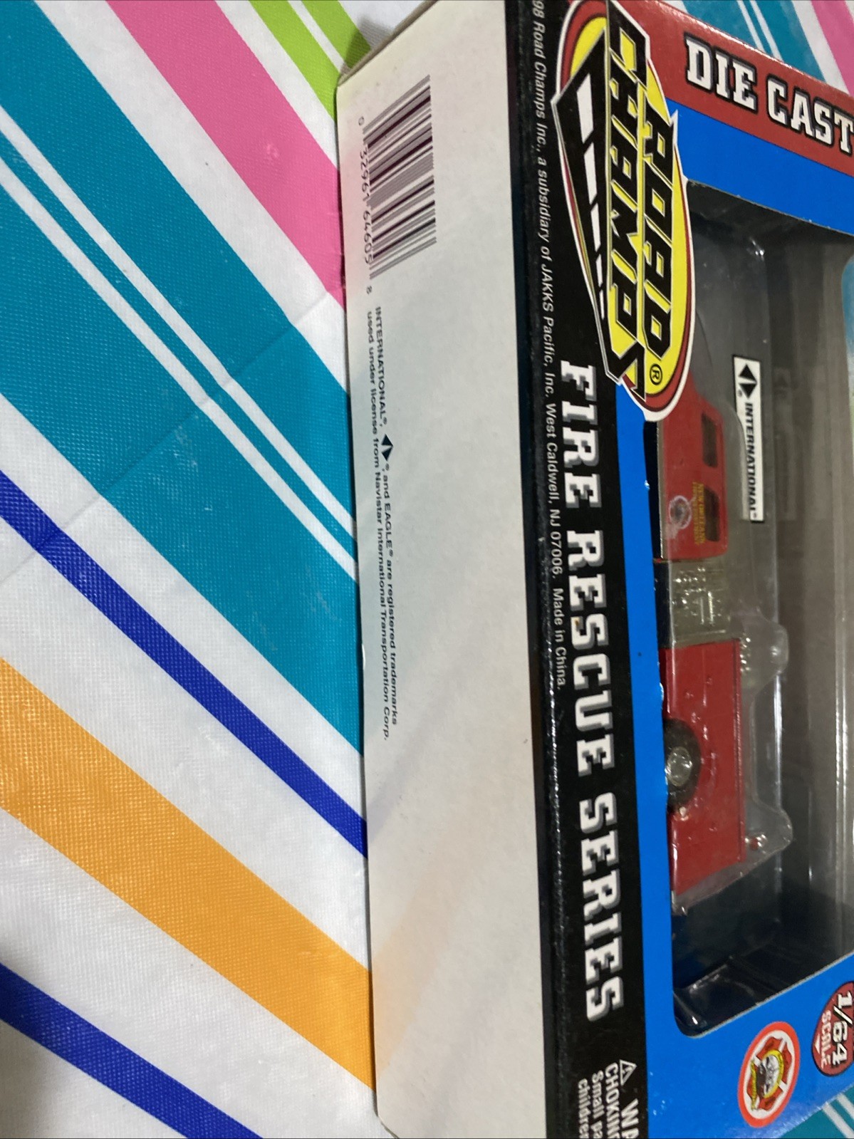 Road Champs Die Cast 1998 Fire Department Pumper Truck Ships Free!