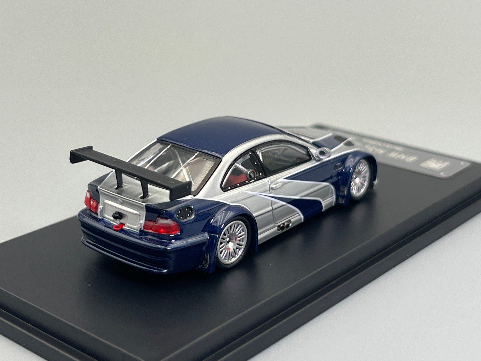 BMW E46 M3 GTR Need for Speed Most Wanted DCM Model 1/64 scale with display case