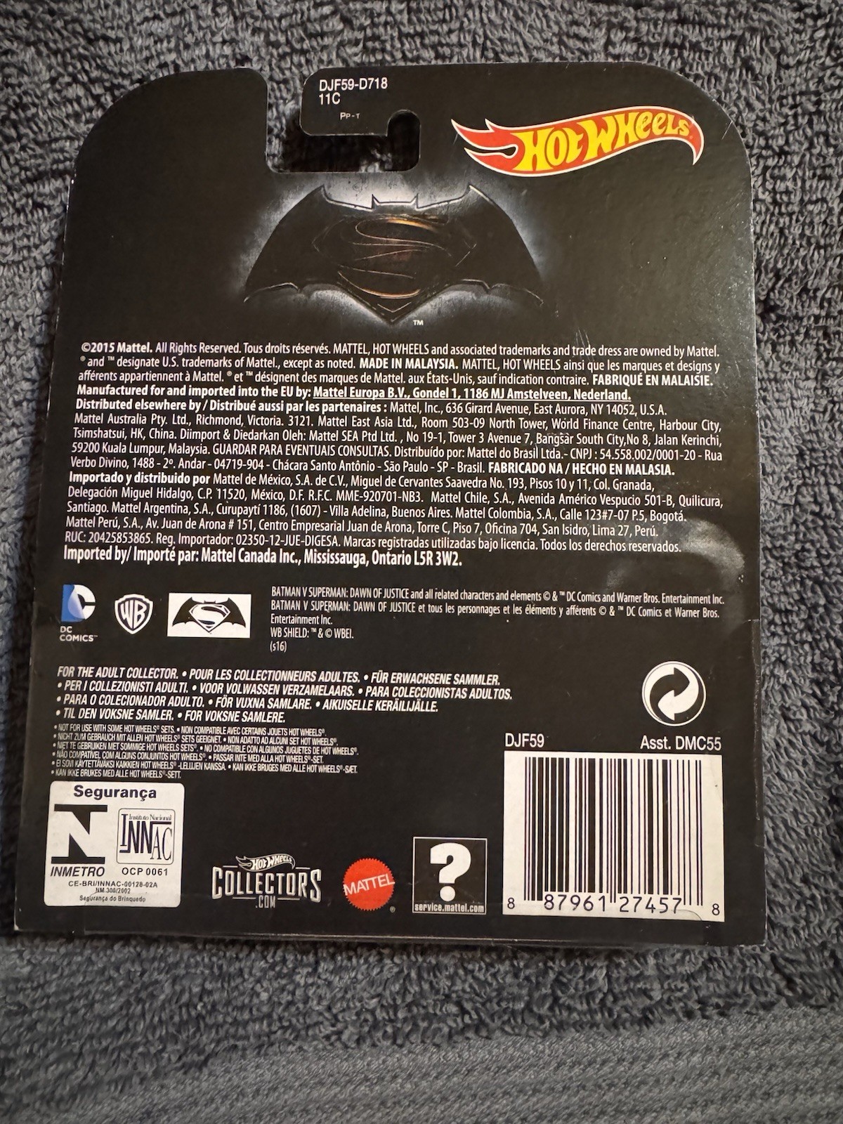 Hot Wheels Batman Set Diecast Car 1:64 Black Unopened Box