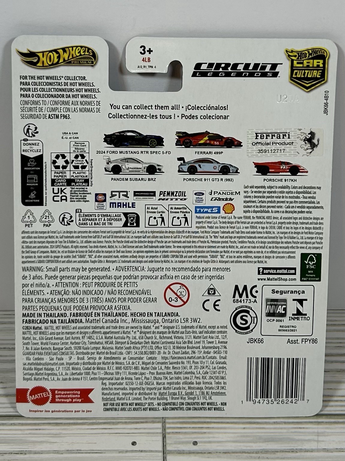 2025 Hot Wheels Premium Circuit Legends Ferrari 499P Black Chase 0/5 w/Protector
