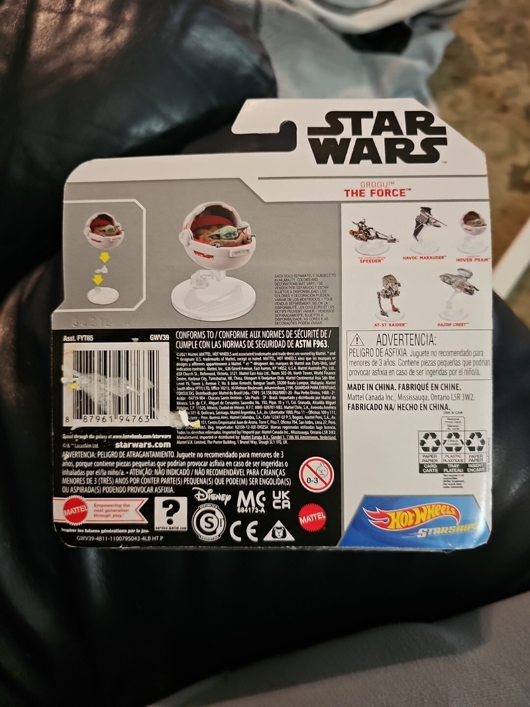 Hot Wheels Star Wars Starships Mandalorian The Child Hover Pram Disney