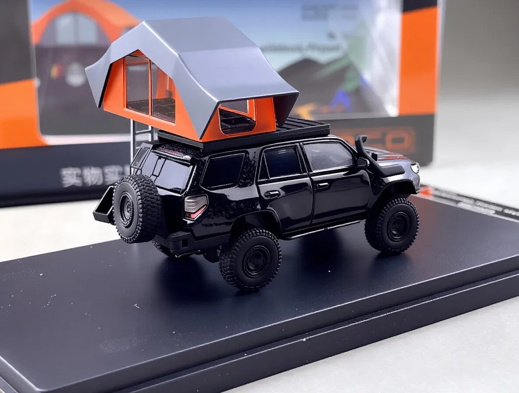 GCD 1:64 Black 4 Runner N280 SUV ORV Camper TRD Model Diecast Metal Car