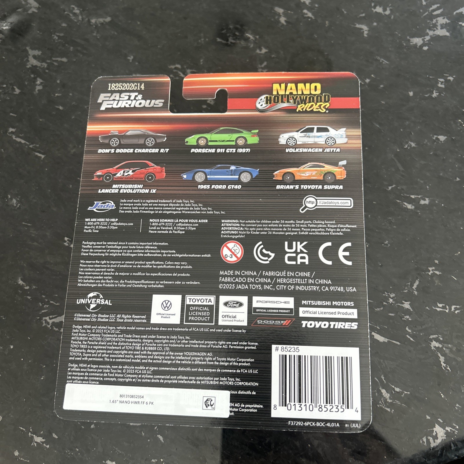 Jada Toys 2025 Nano Hollywood Rides FAST & FURIOUS #85235 COLLECTOR SERIES Supra