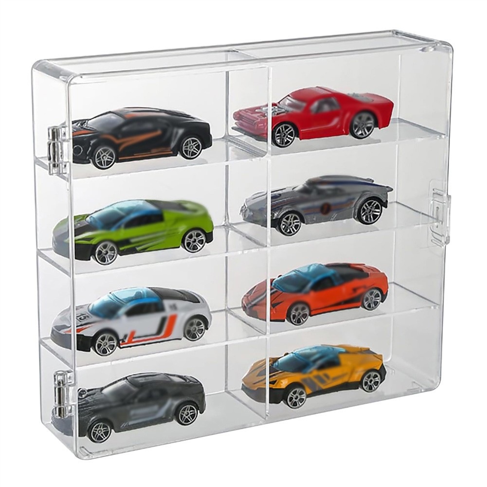 US Clear Acrylic Display Case Storage Box Stackable For 1/64 Scale Diecast Cars