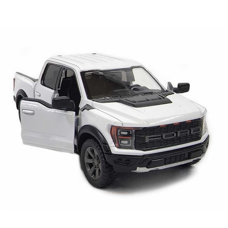 5436) Kinsmart 2022 Ford F-150 Raptor 1:46 Diecast Truck 5 inch white color.