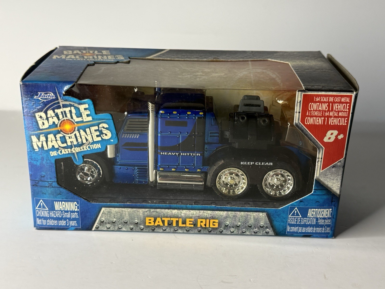 Jada Battle Machines Battle Rig Heavy Hitter Blue And Truck 1:64 2009 MIB