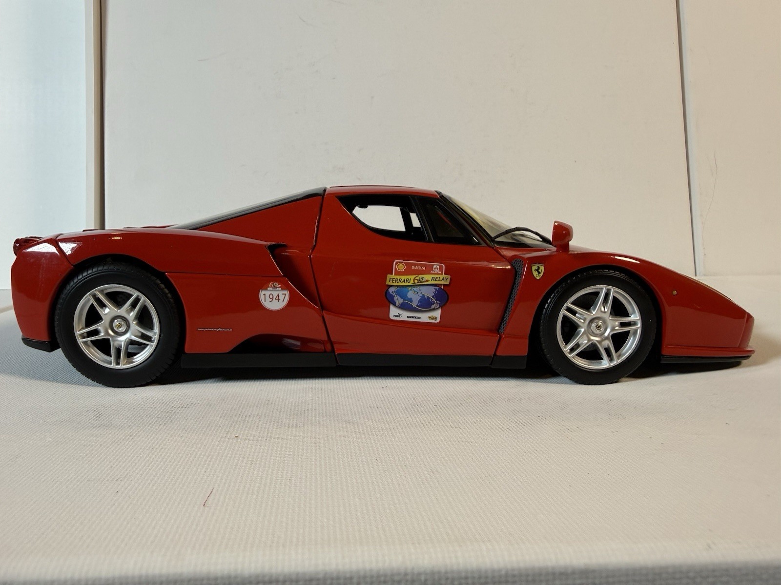 🔥 Hot Wheels 1:18 Enzo Ferrari 60 RELAY Red 2002 SHELL PUMA ALCOA LOOSE🔥