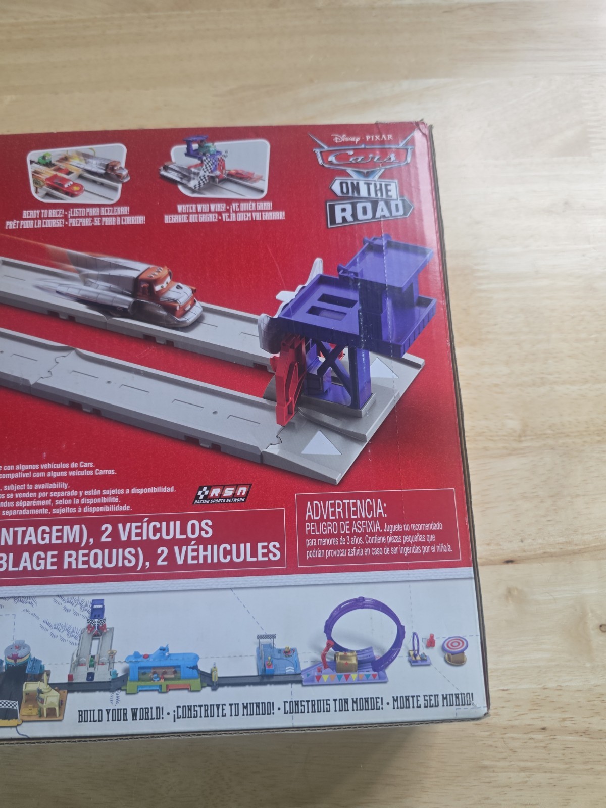 Disney Pixar Cars On The Road Salt Flats Super Speed Playset 2 Cars Sealed