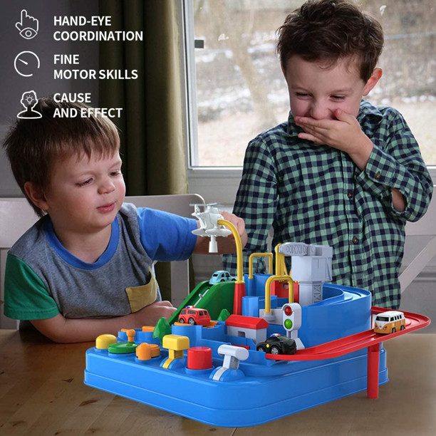 Adventure Race Car Track Kids Toys for 3 4 5 6 Year Old Boys Girls