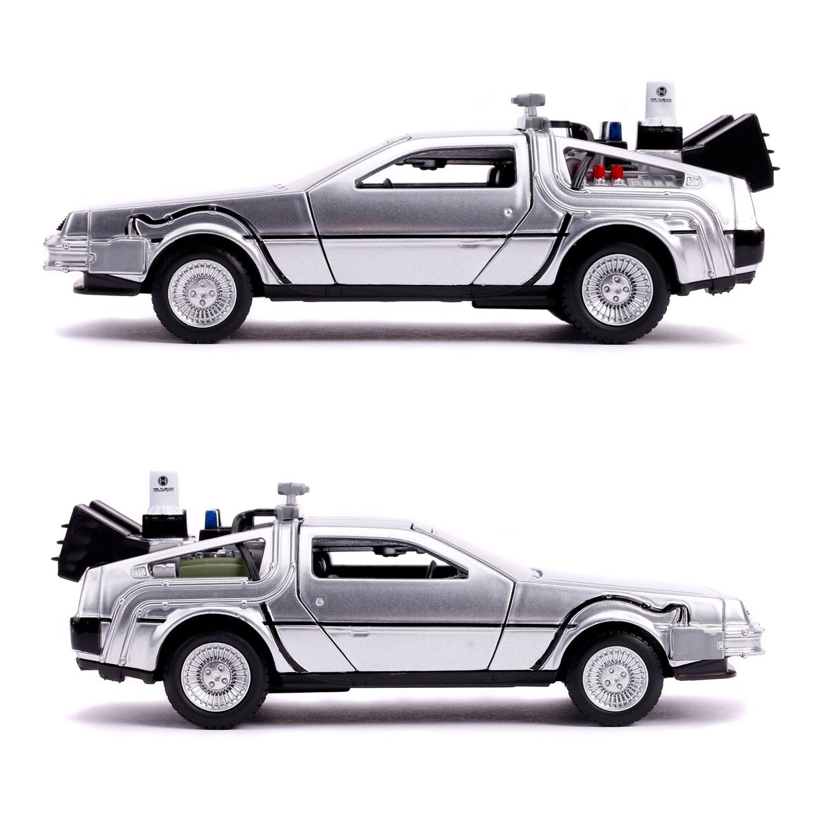Back to the Future 2, DeLorean DMC Time Machine, Diecast Model Car, 5.25”, 1:32