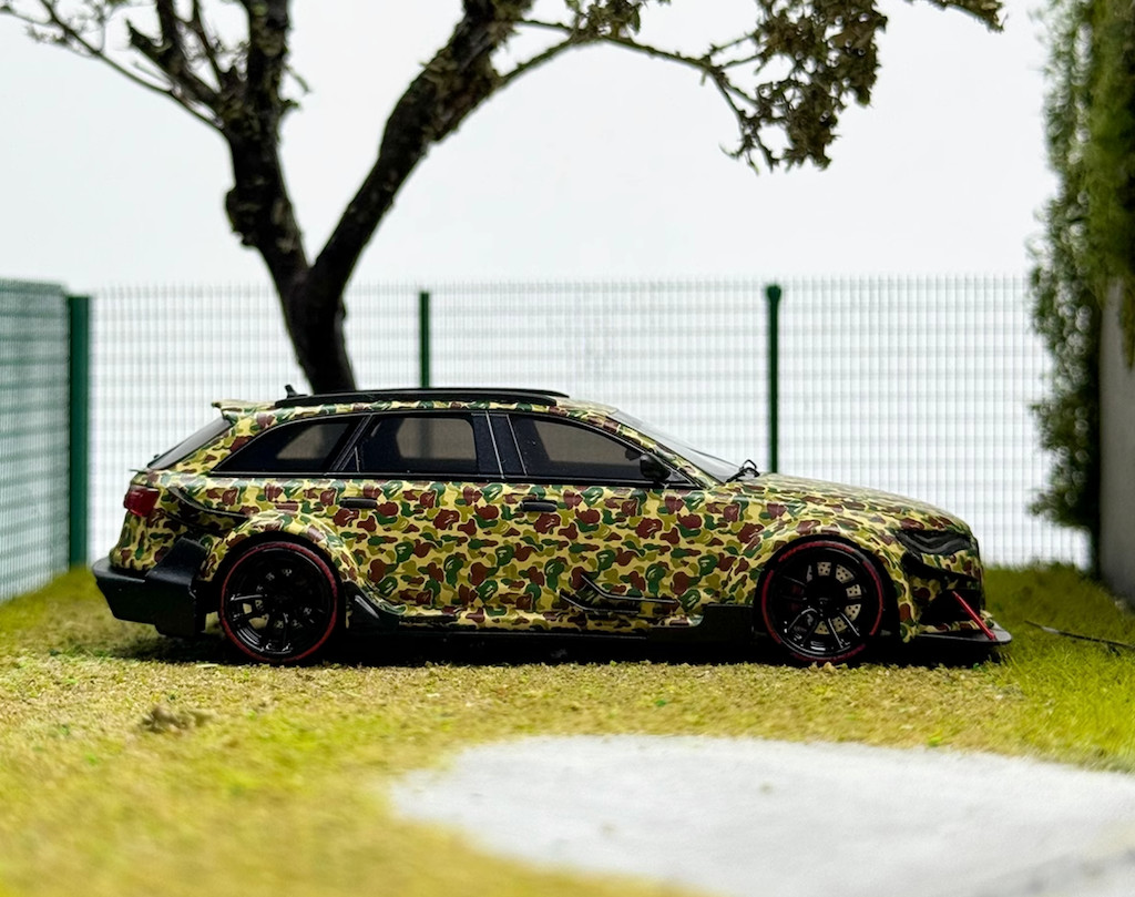 JEC 1:64 Black RS6 Widebody Wagon DTM Sports Model Diecast Resin Car