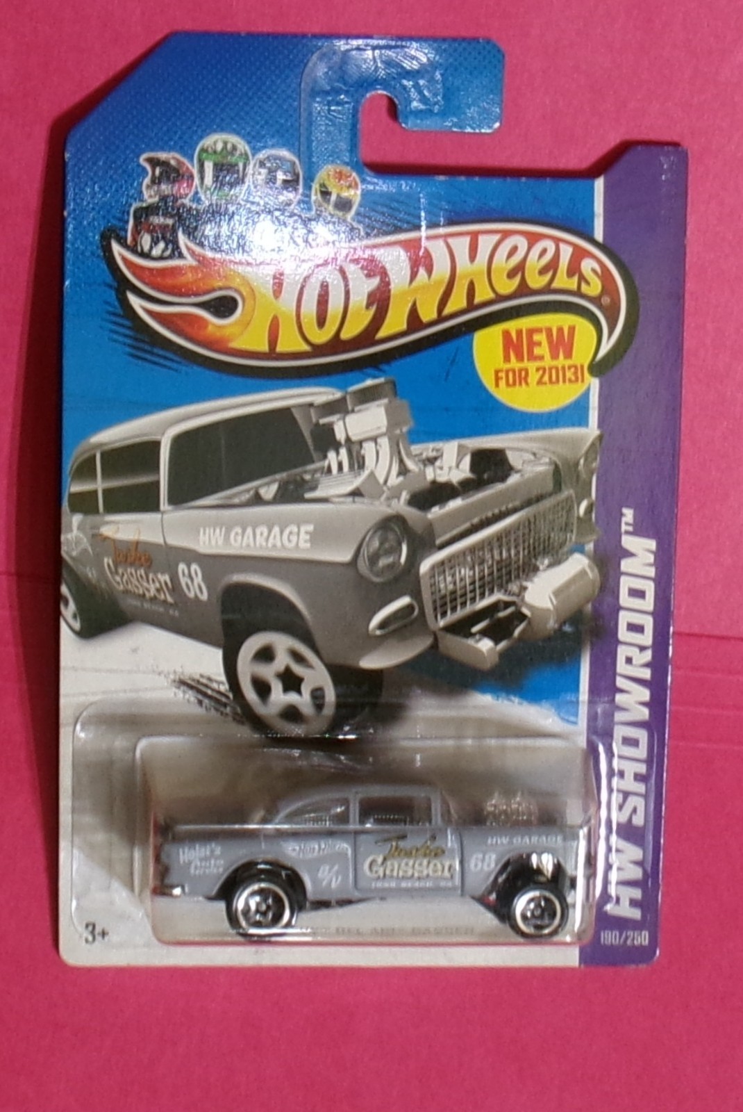 HOT WHEELS 1955 CHEVROLET BELAIR GASSER NHRA DRAGCARS LOT OF 4 MOC