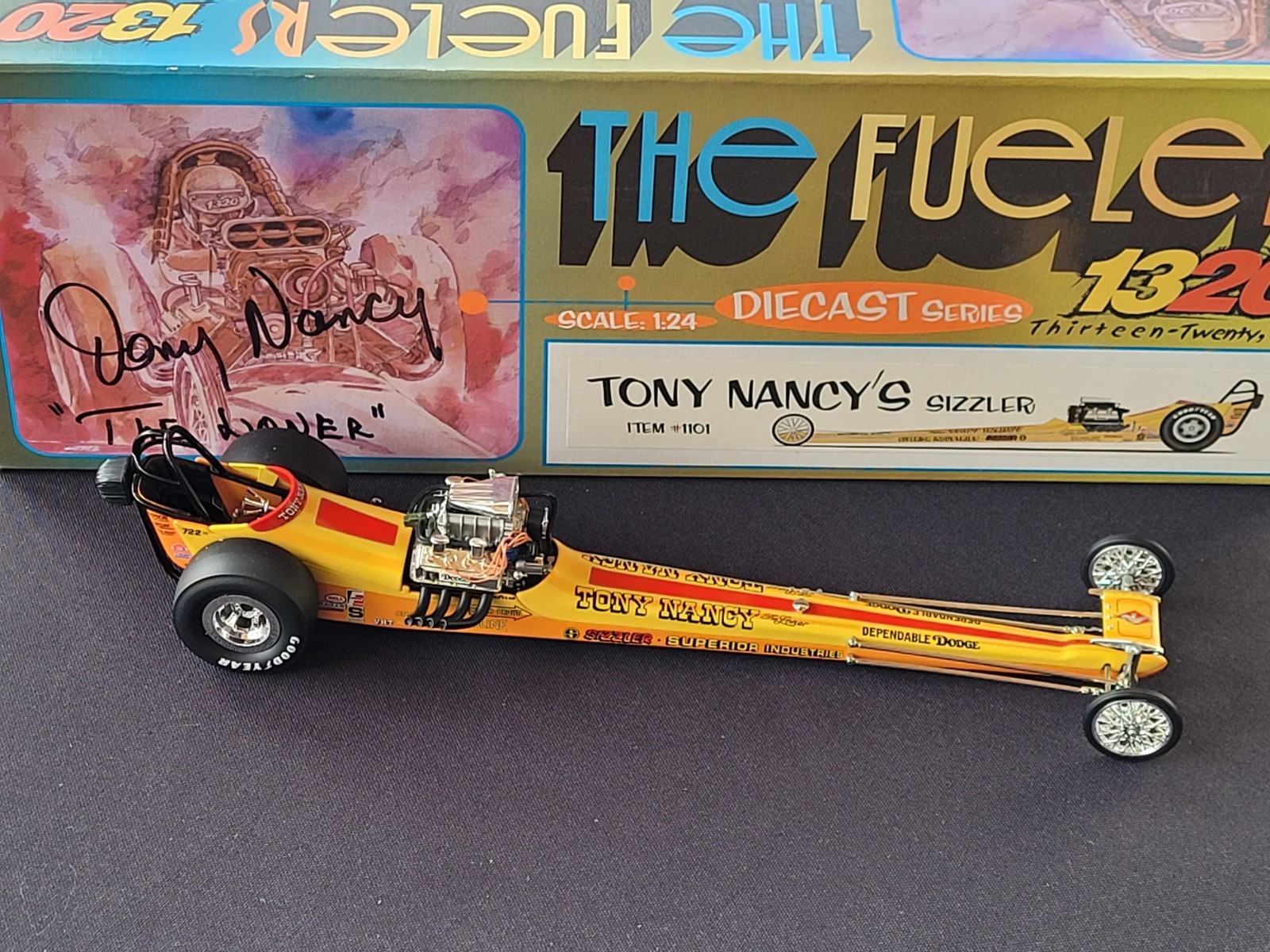 1320 The Fuelers Tony Nancy Signed Box 1:24 Diecast Dragster 4350/5000