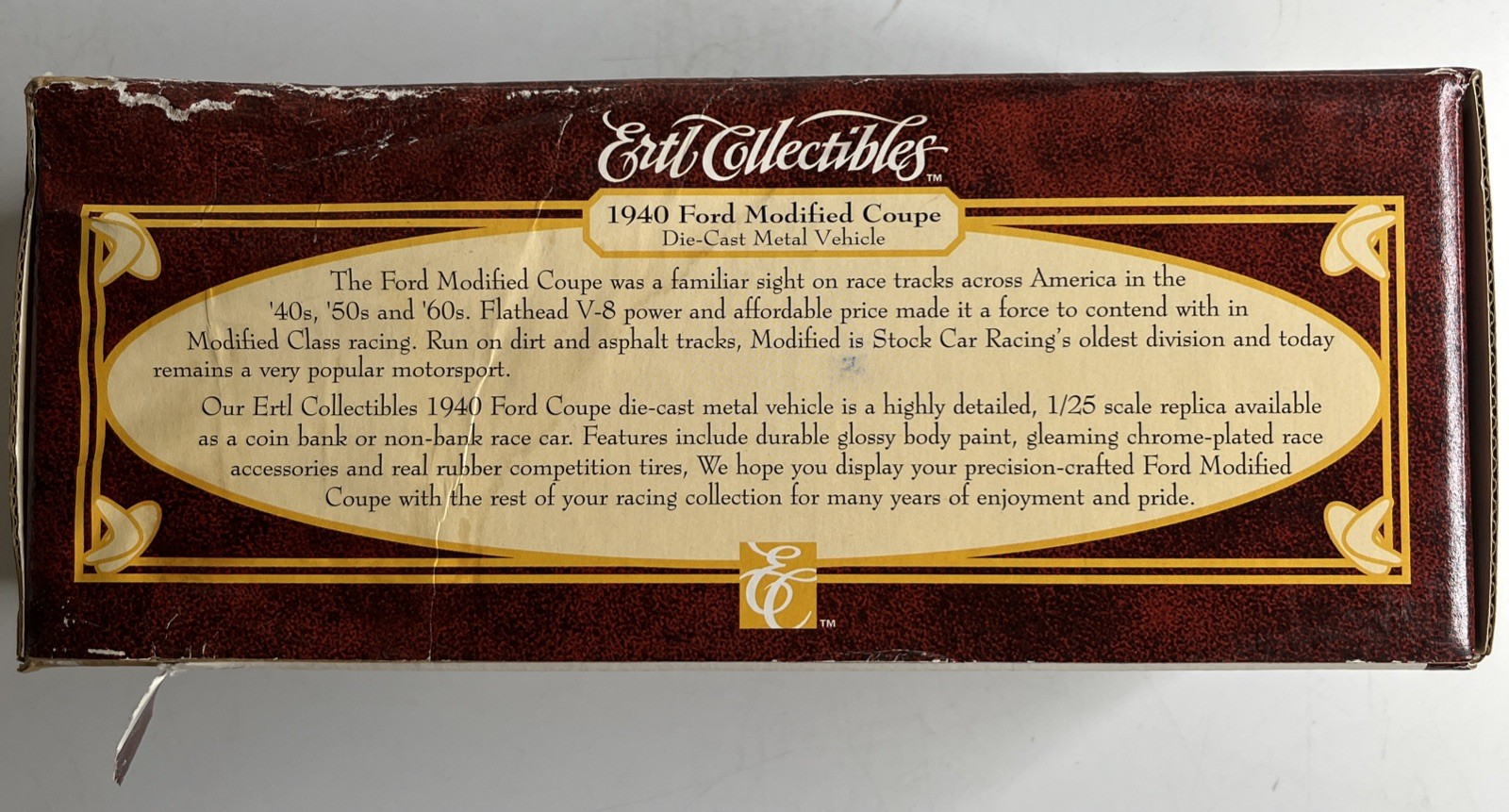 1940 Modified Coupe Ford ERTL Die Cast 1/25 Flathead V-8 Racing War Bonds WWII
