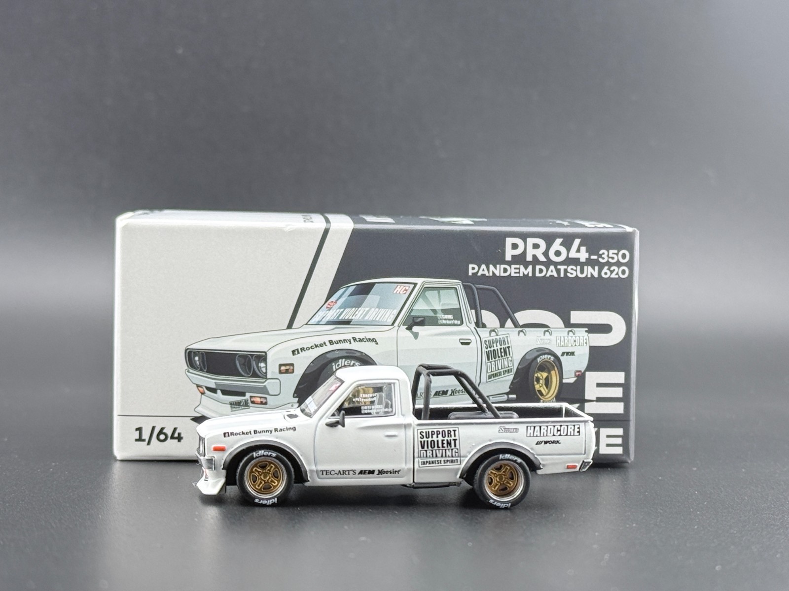 Pop Race Pandem Datsun 620 White 640350 1/64