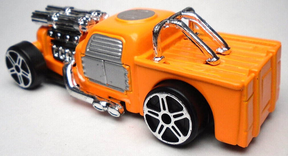 MAISTO LEADSLINGER ORANGE & CHROME 1:64 DIECAST 2 3/4″ HOT ROD CAR