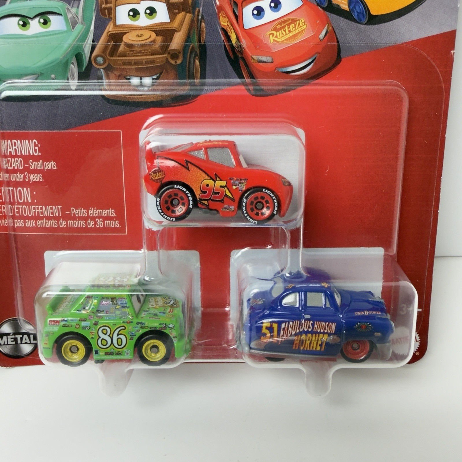 Mattel Disney Pixar Cars Mini Racers 3-Pack Lot of 3 Diecast New Sealed