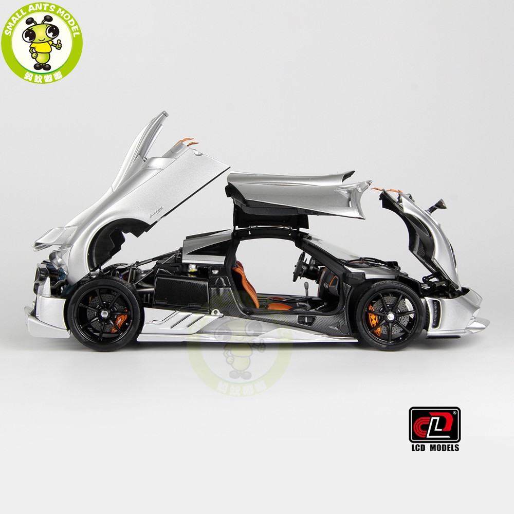 1/18 LCD Pagani Imola Silver Diecast Model Car Gifts For Father Friends