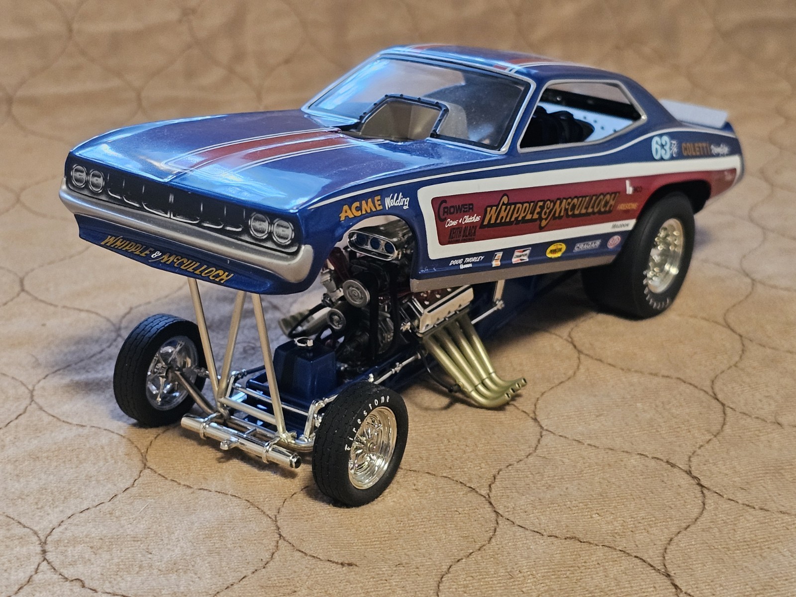 1320 THE FLOPPERS 1971 PLYMOUTH CUDA “WHIPPLE & McCULLOCH” w/hero card