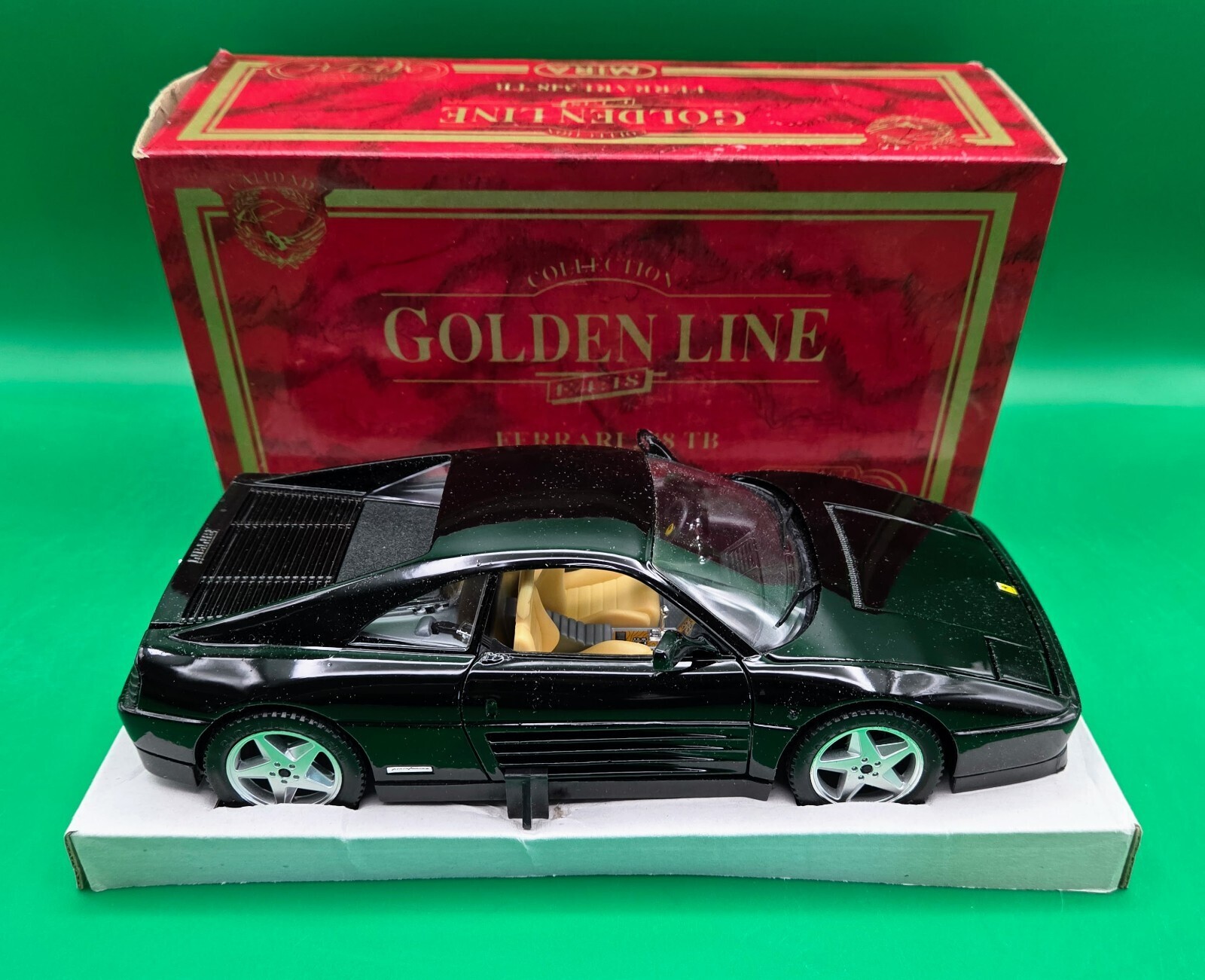 1:18 MIRA GOLDEN LINE COLLECTION BLACK FERRARI 348 TB #R6301 NEW IN BOX