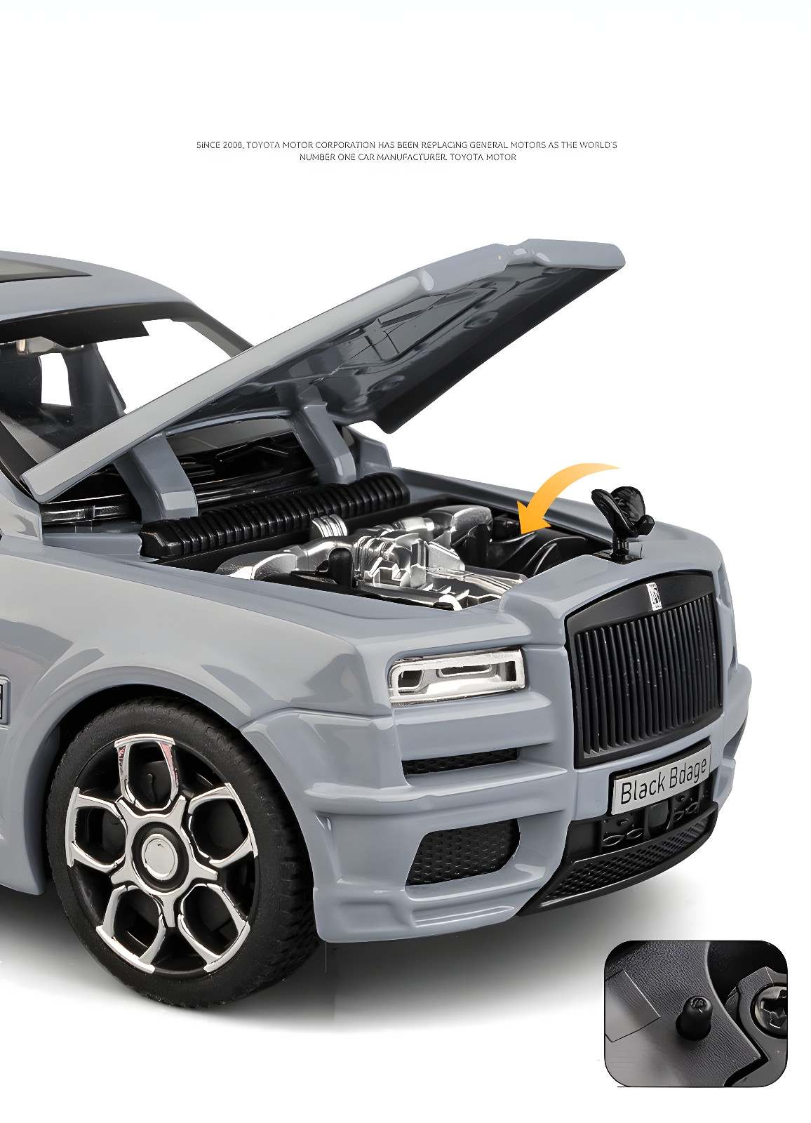1:32 Rolls Royce Cullinan SUV Alloy Diecast Car Model w/ Sound & Light
