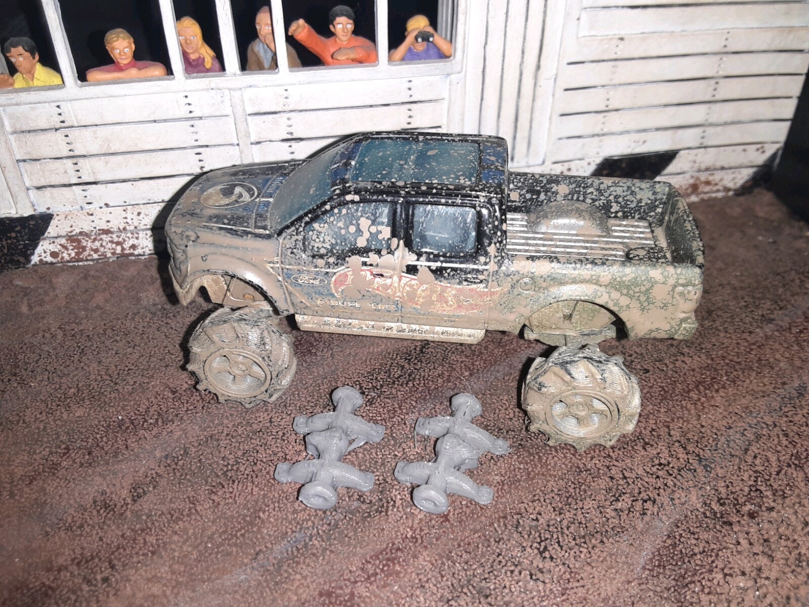 HoT 5 Swap sets Wheels off road truck rubber Tires 1/64 Real Riders Free Lift