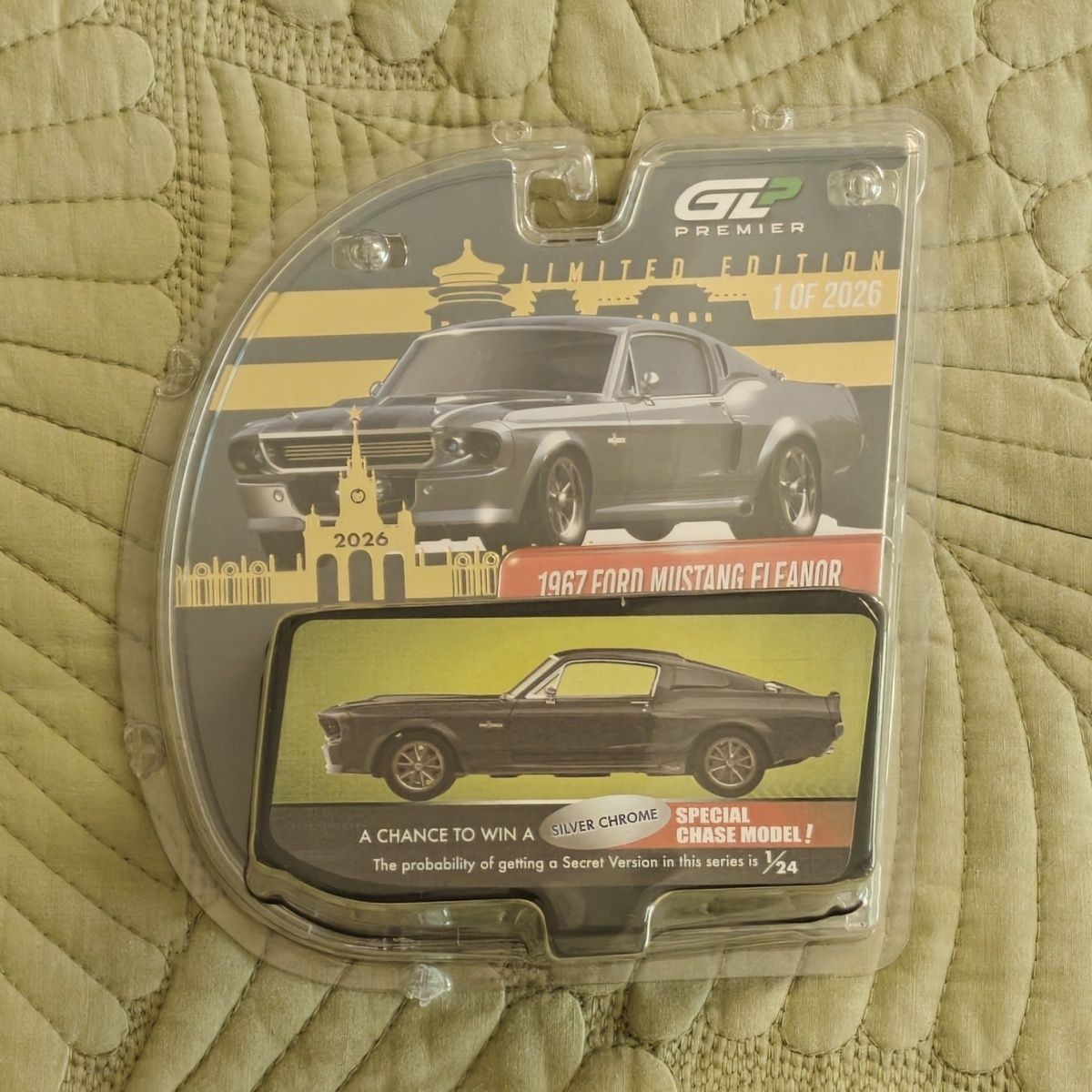 GreenLight 1:64 1967 Ford Mustang Eleanor Beijing HEC 1/24 Chase Car STOCK