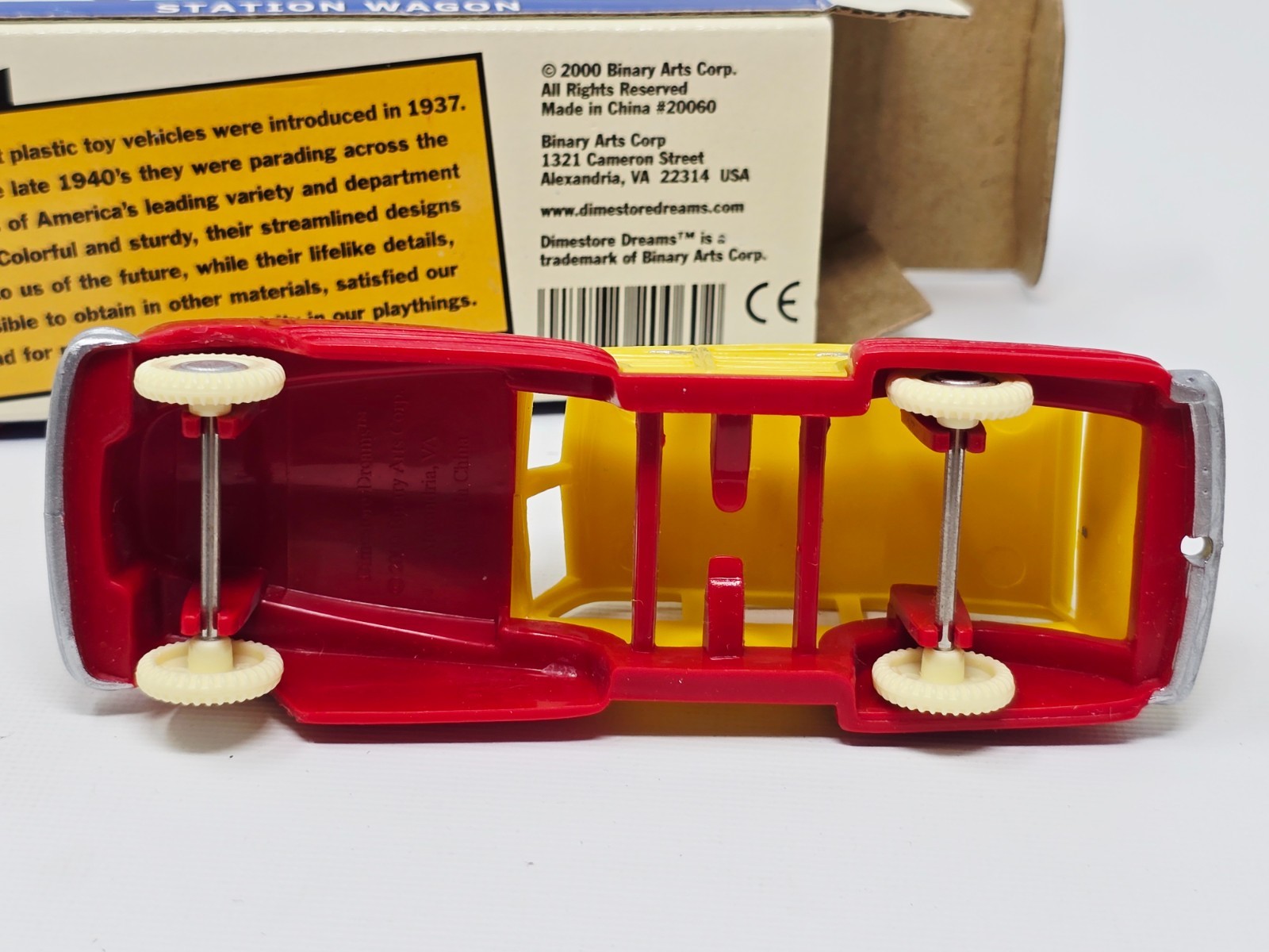 Dimestore Dreams 1940’s Red & Yellow STATION WAGON #20060 Deluxe Plastic 1:43