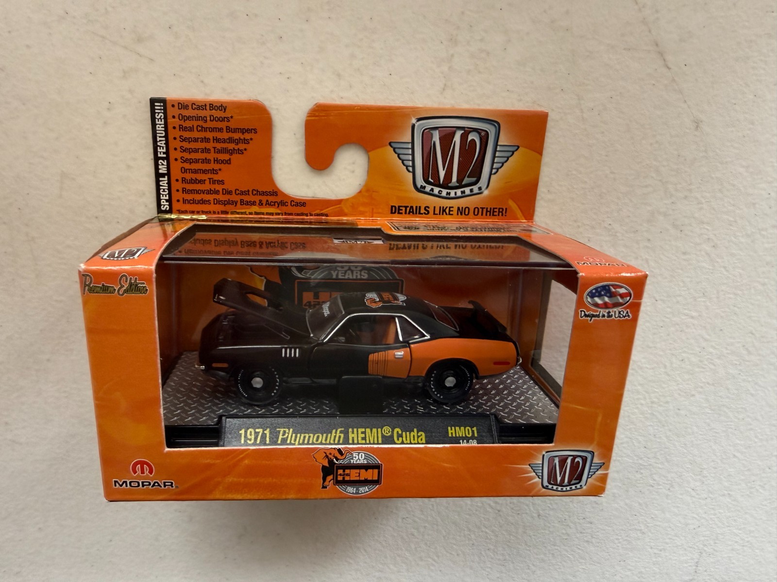 M2 Machines 50 Years HEMI 1971 Plymouth HEMI Cuda HM01 14-08 BO3