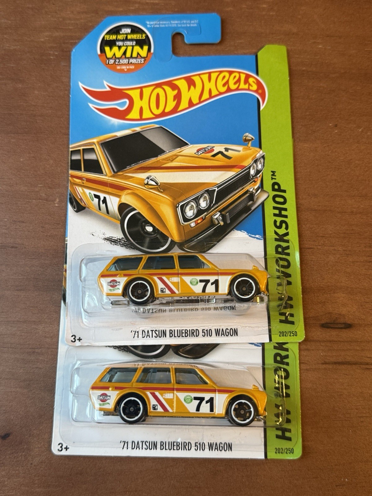 Hot Wheels HW Workshop ’71 Datsun Bluebird 510 Wagon 1:64 Red/Gold Lot of 6