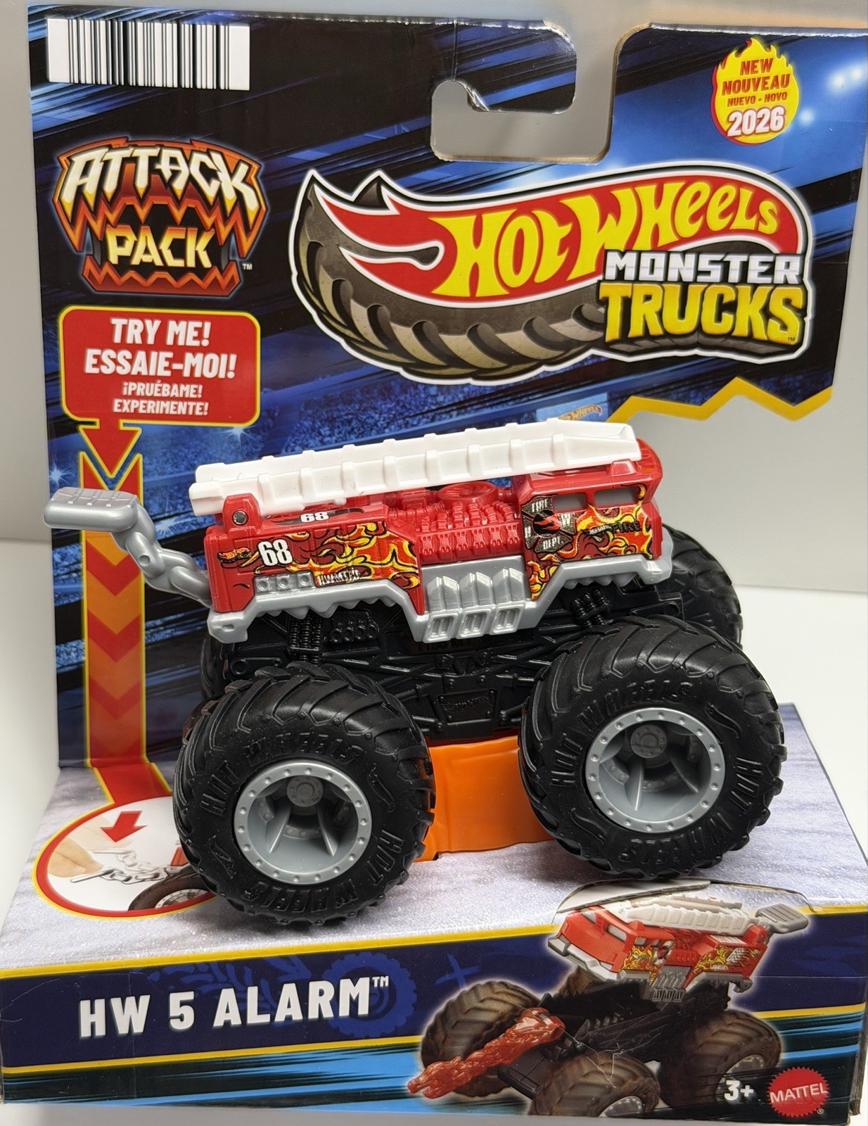 2026 Hot Wheels Monster Trucks Attack Pack “ HW 5 ALARM “