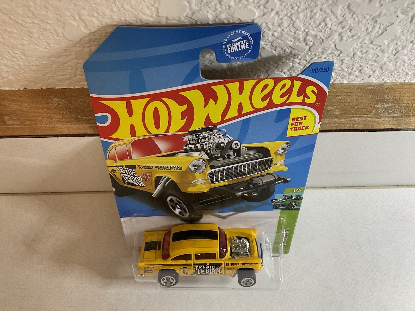 2023 Hot Wheels ‘55 Chevy Bel Air Gasser (110/250) YELLOW — HW Gassers #1/5