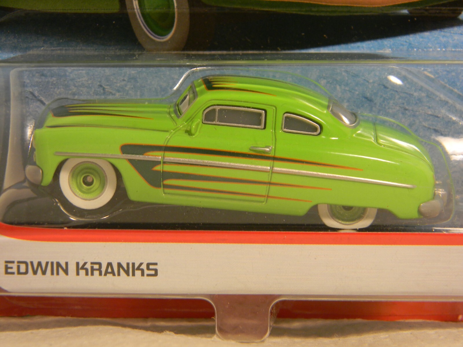 2020 Disney Pixar Cars, “Edwin Kranks” Green, New, Unopened, Blister Package