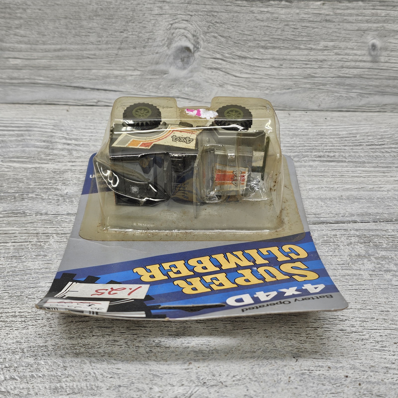 Vintage Battery Operated 4X4D Super Climber Jeep Toy Vehicle Hong Kong NIP