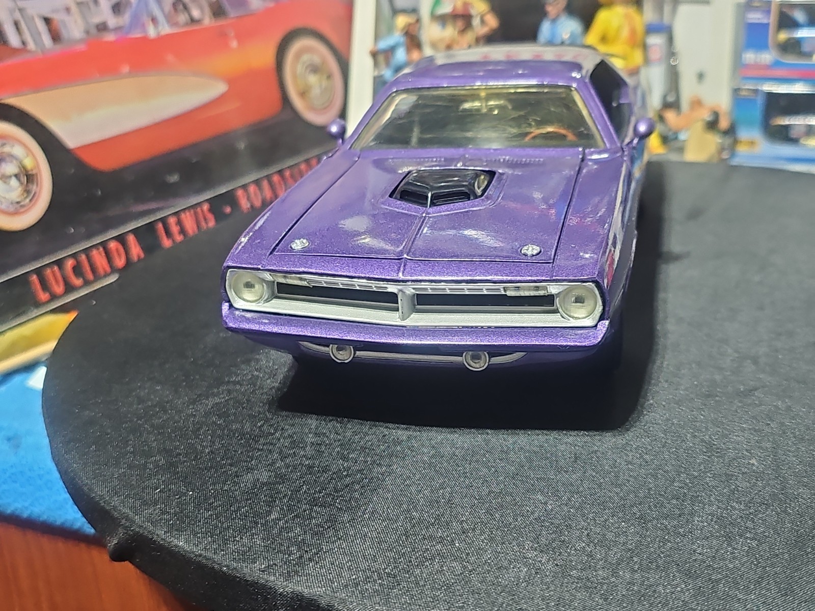 VINTAGE Ertl 1970 Plymouth Hemi Cuda Purple NICE CAR 🚗 READ 📚