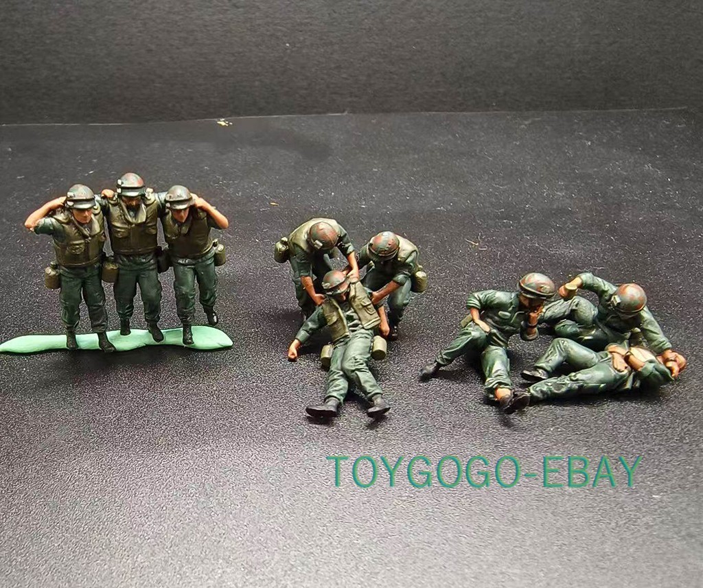 1/72 TANK 1:72 WW2 USA Vietnam war 9PCS Soldiers military toy TotalWar diorama