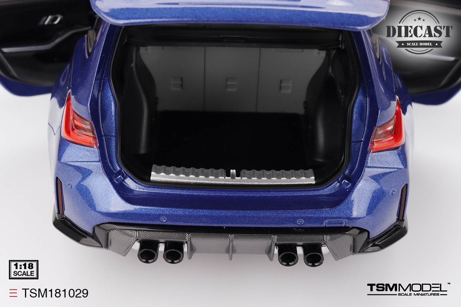 BMW M3 Touring M Portimao Blue Metallic in 1:18 scale by True Scale Miniatures
