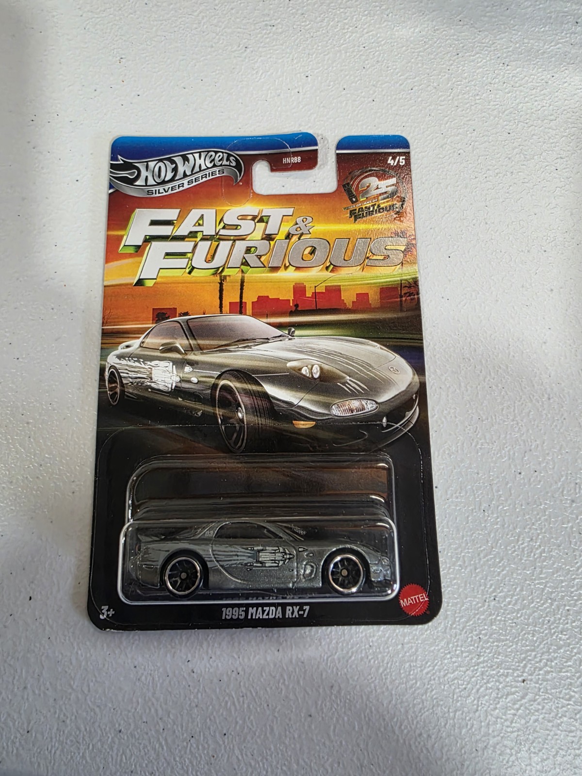 Hot Wheels 1995 Mazda RX-7 Fast&Furious 2026 Silver Series 25th Anniversary