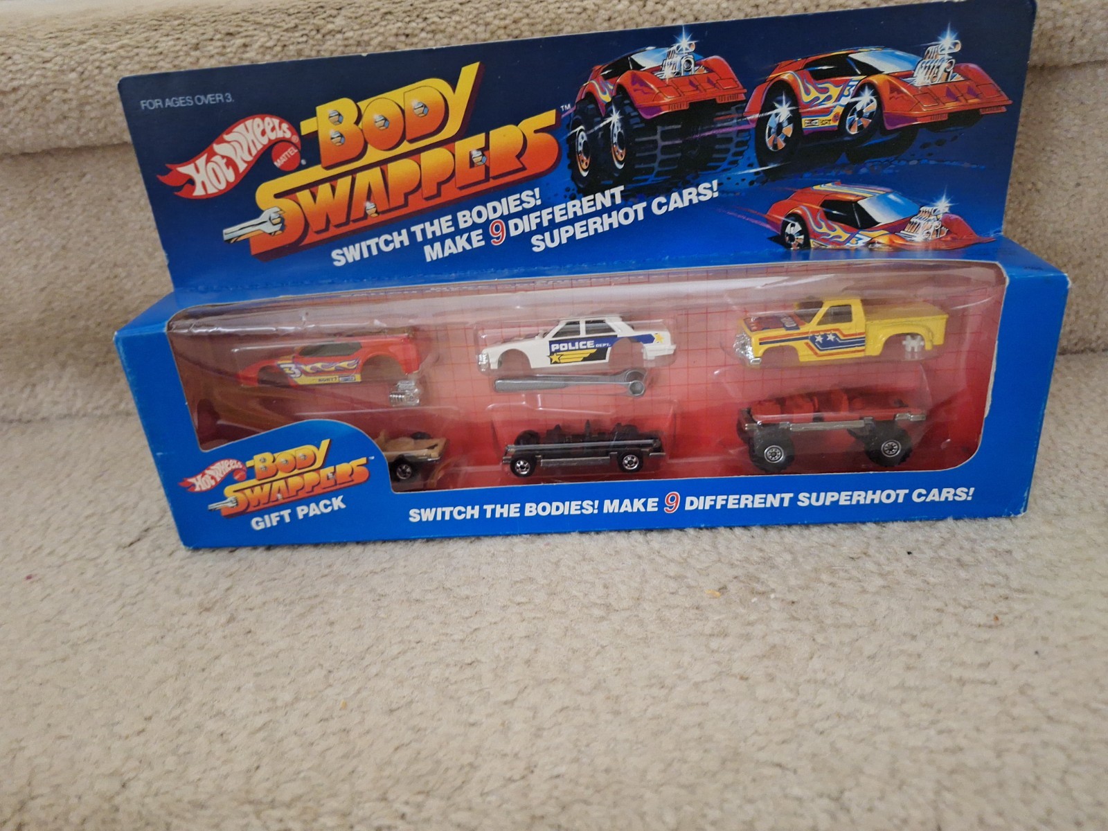Hot Wheels 1985 Body Swappers Gift Pack Of 3 Vehicles – Excellent Condition NRFB