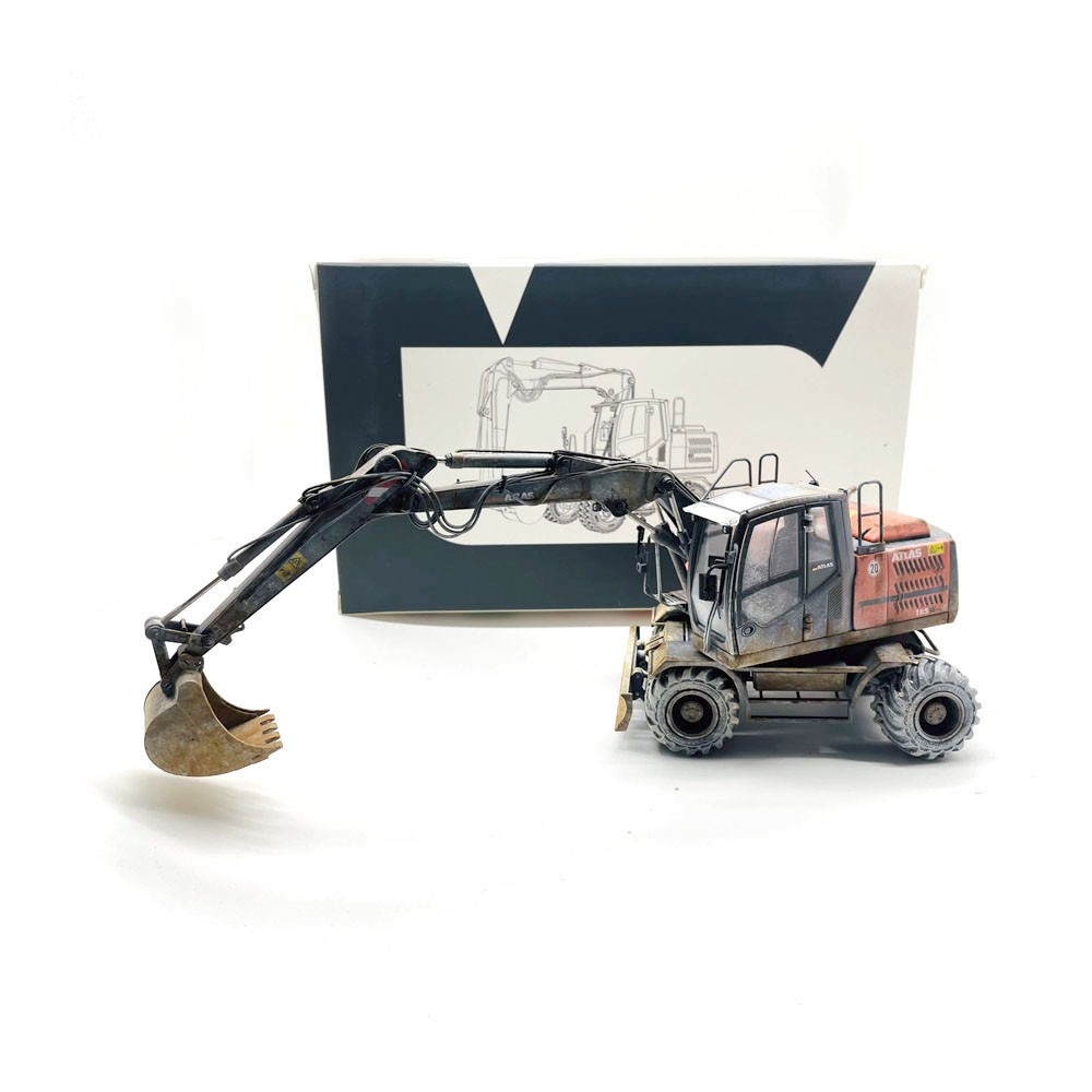 1/32 Scale At Collection Atlas 185W Wheeled Excavator Muddy Version Nokian Tyres
