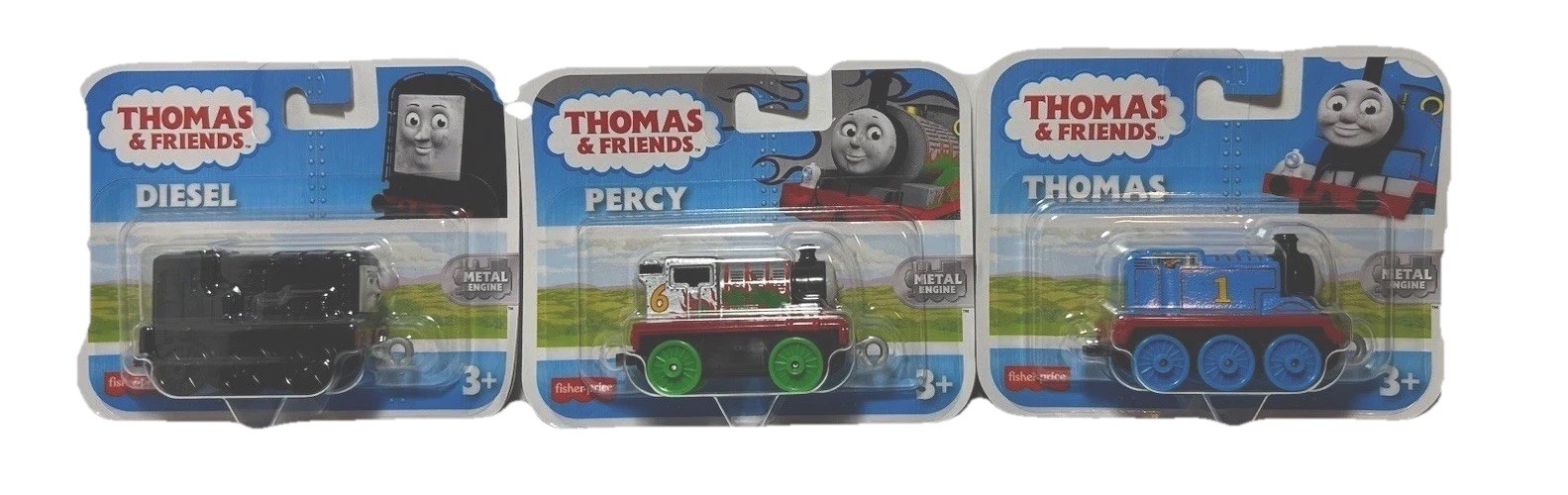 Thomas & Friends Metal Engine Diesel Percy Thomas Push Trains Fisher-Price Lot 3