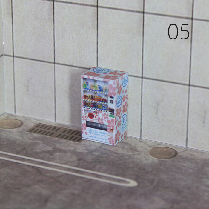 Diorama 1/64 Scale Car Garage Vending Machine Model Repair Scene Accessories Toy