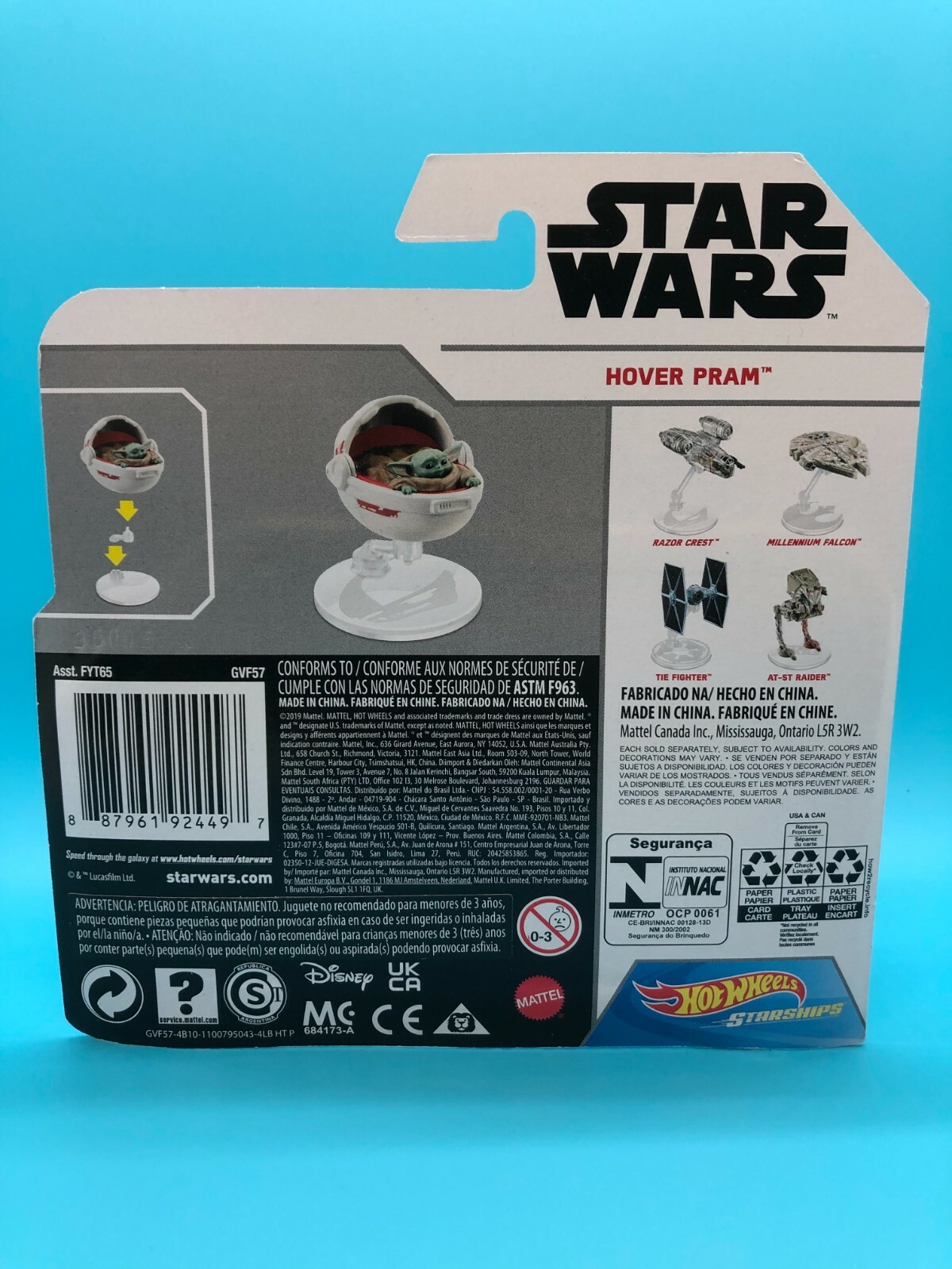Hot Wheels STARSHIPS STAR WARS (MANDALORIAN THE CHILD HOVER PRAM)